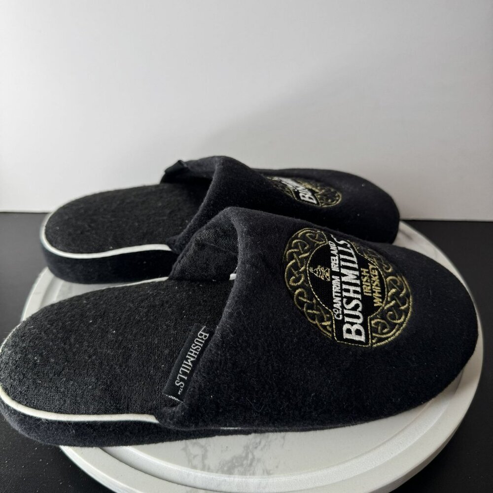 Bushmills Irish Whiskey Black Slippers Size‎ 5-6